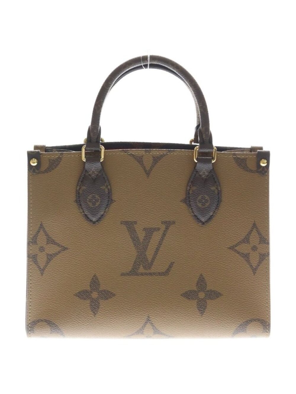 Louis Vuitton On The Go PM 2-Way Back Monogram Reverse Leather Brown Tote Bag - Picture 2 of 8